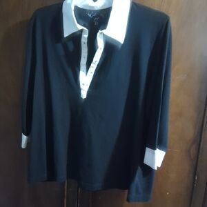 Kate & Mallory Black and White Blouse